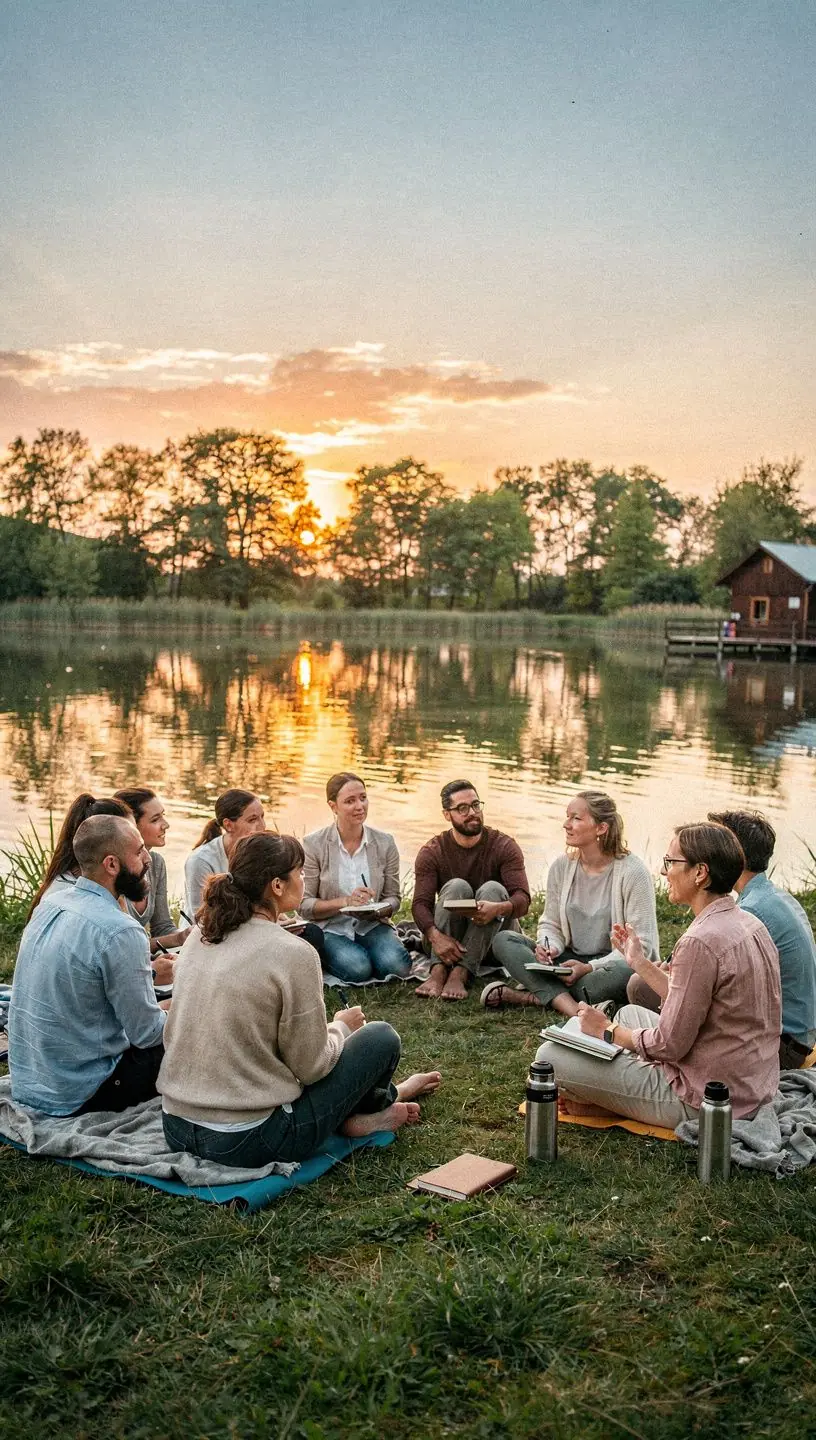 Egy szakmai előadás képe, ahol a beszélő inspirálóan osztja meg tapasztalatait a közönséggel.